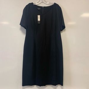 Black Short-Sleeve Petite Talbots Dress